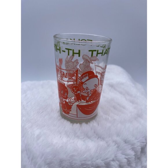 1974 Looney Tunes Porky Pig, Bugs Bunny, Jelly Jar Juice Glass, Elmer Bottom - Picture 2 of 9